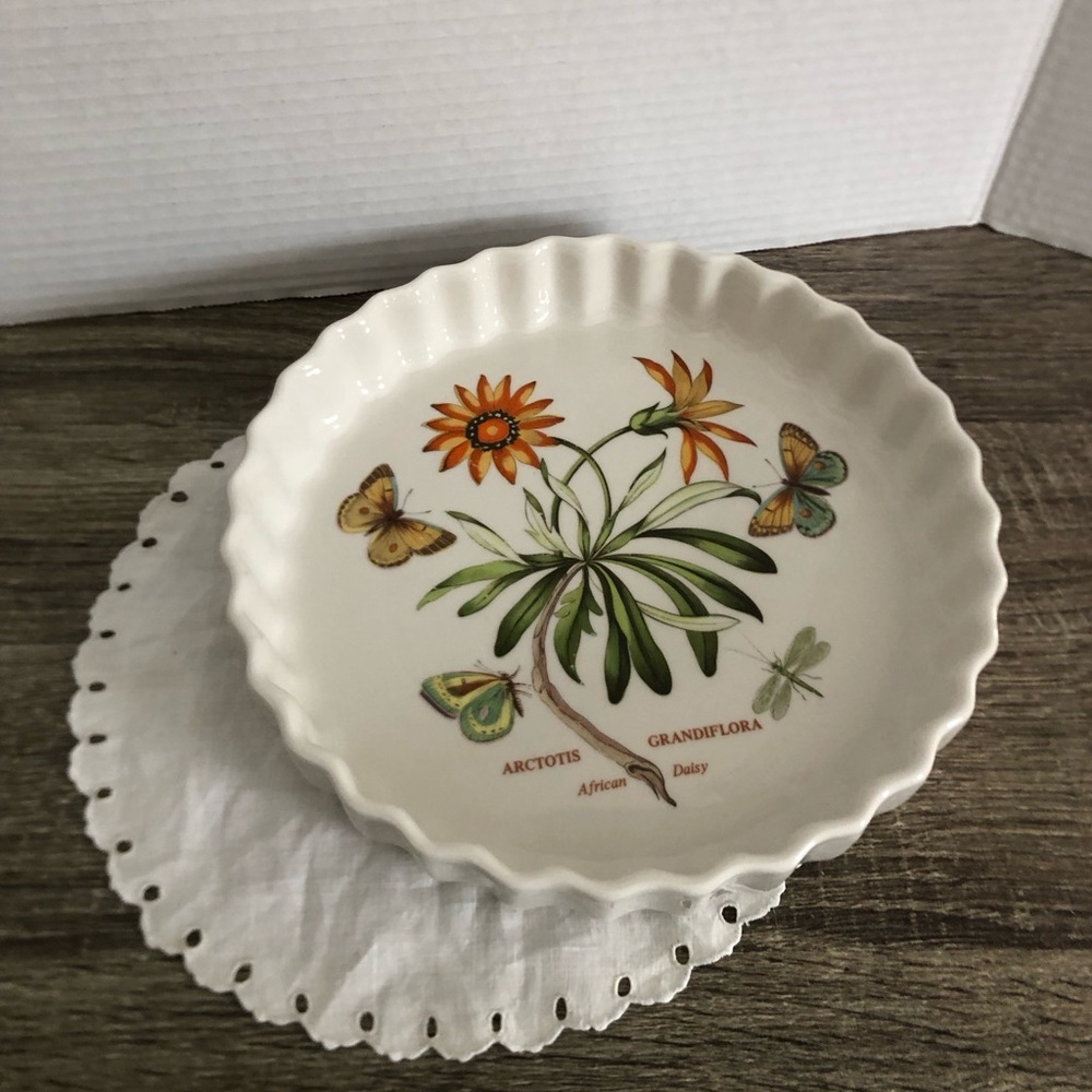 Portmeirion African Daisy Fluted Tart Quiche Dish